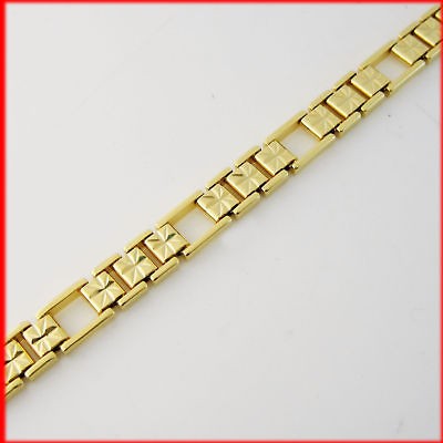 MEN LADY 7.7 18K YELLOW GOLD SOLID GP OVERLAY FILLED BRASS WELL CARVE 