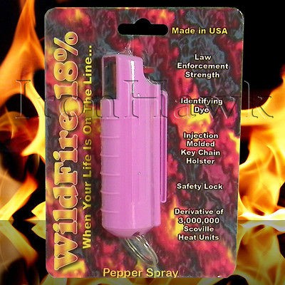 WILDFIRE 18% Pepper Spray 3 million SHUs Insanely HOT Pink hard case