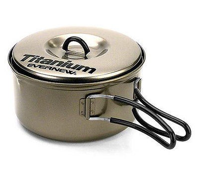 NEW Evernew Titanium Non Stick Medium Pot Set w/Lids ECA412 Cookset 