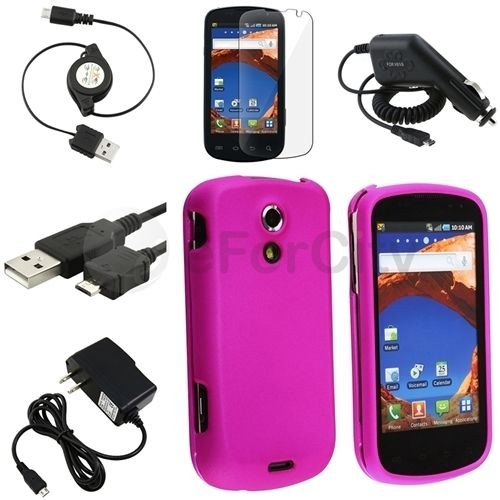   Hard Case+Home+Car Charger+USB+LCD Film Bundle for Samsung Epic 4G