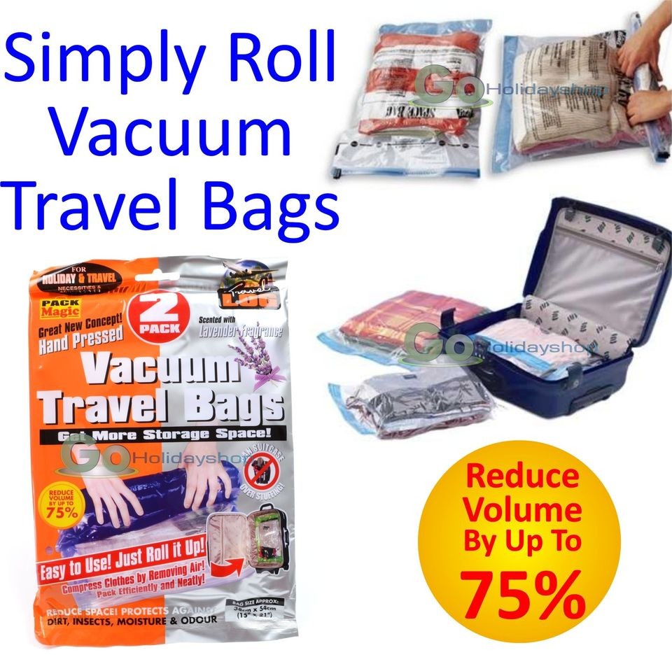   Bags Reusable Compress Packing Roll Up Luggage Storage Space Saver