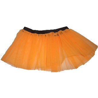 Neon UV Orange Tutu Skirt Fancy Dress 1980s 80s Costume Dance