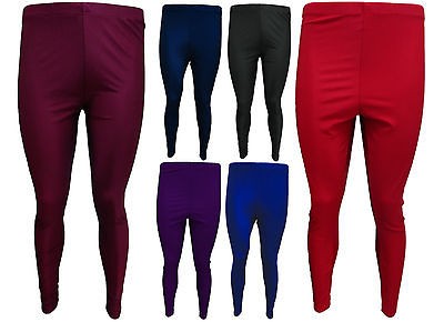 NEW WOMENS STRETCHY SHINY DISCO LEGGINGS PLUS SIZE 16 18 20 22 24 26