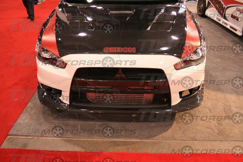 seibon 08 10 lancer evo x carbon fiber grill grille