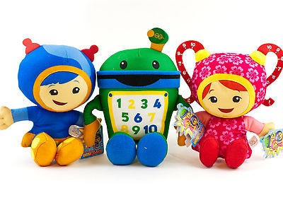   Team UMIZOOMI Complete Lot of 3 Plush BOT * GEO * MILLI plushies