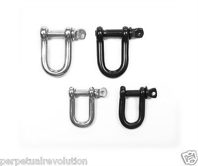 Shackles, Stainless Steel, Size & Color Choice, for Paracord 