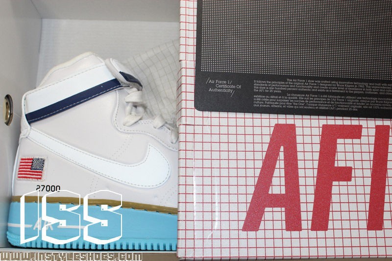 Nike Air Force 1 High BDay QS Presidential 573752 100 2012 ISS 