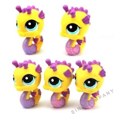 Newly listed 5X Littlest pet shop yellow seahorse 2006 figures Super 