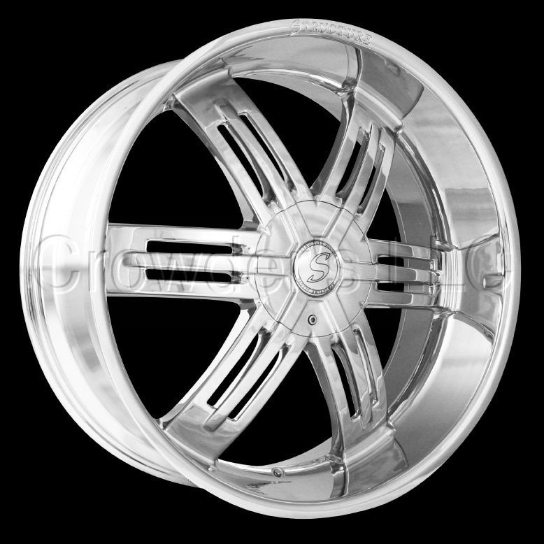 structure truck suv wheel rim sa85 chrome 22 inch 6