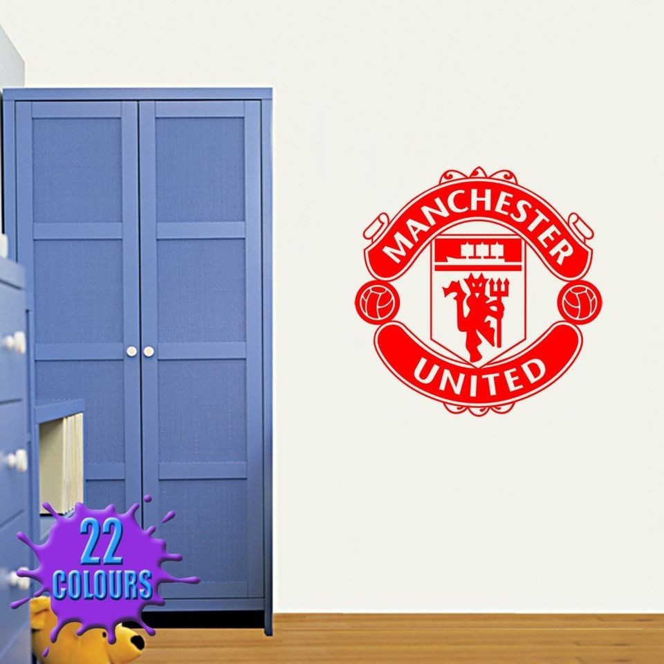 Man Utd Badge   Wall Decal Art Stickers football sport bedroom nursery 