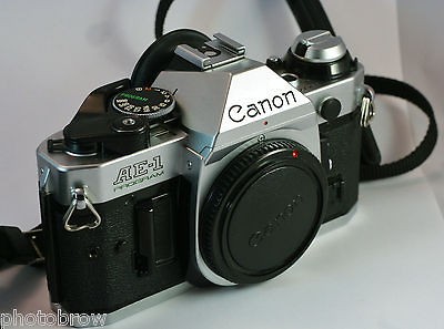   AE 1 Program 35mm Film Camera Body NEW BATTERY Excellent Condition