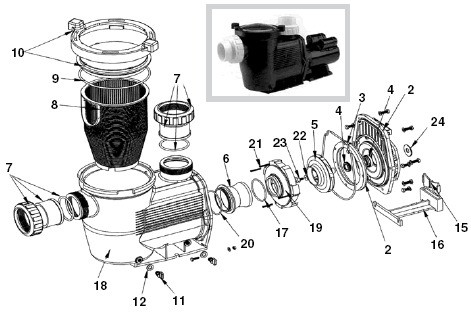 waterco hydrostar pool pump seal replacement  14