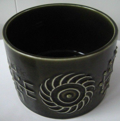 Portmeirion Totem Sugar Bowl Dark Green Susan Williams Ellis 1960 