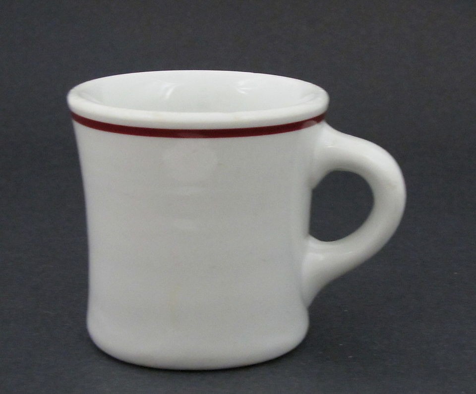 shenango restaurant ware heavy mug w maroon band 1966 time