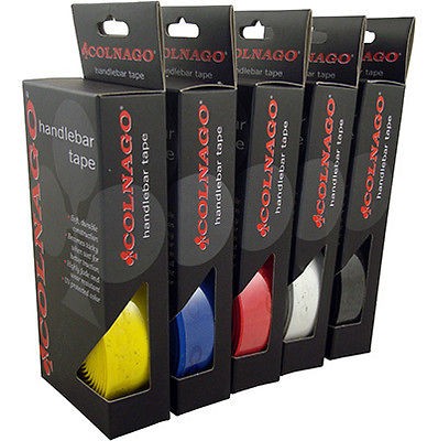 colnago factory cork bar handlebar tape yellow blue red white