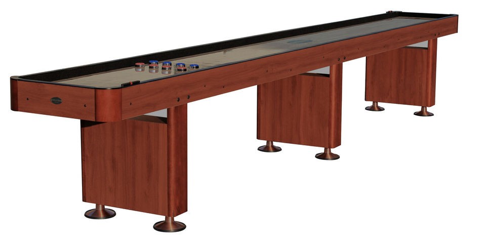 16 foot SHUFFLEBOARD TABLE THE STANDARD ~CHERRY~ BERNER BILLIARDS 