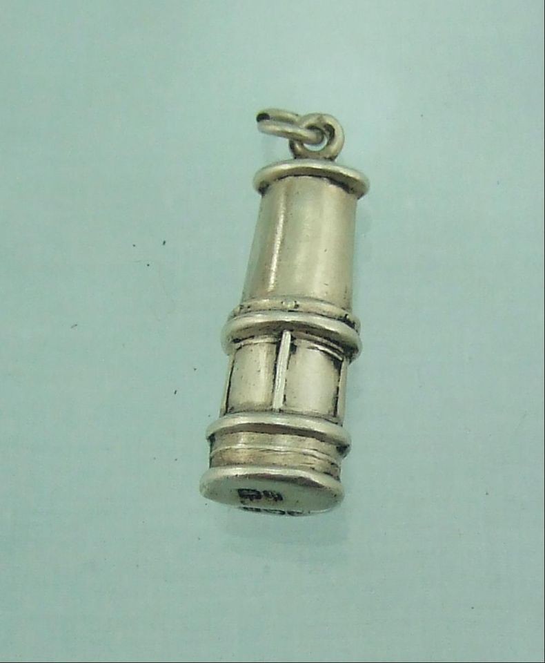 rare hallmarked silver charm davy miners lamp 1926 from united