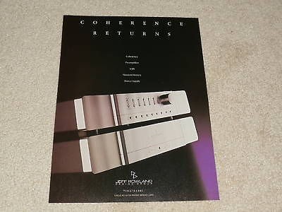 jeff rowland coherence preamp ad 1992 1 page time left