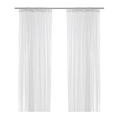 NEW IKEA SHEER PAIR OF CURTAINS 2 PANELS WHITE 57 X 98 each