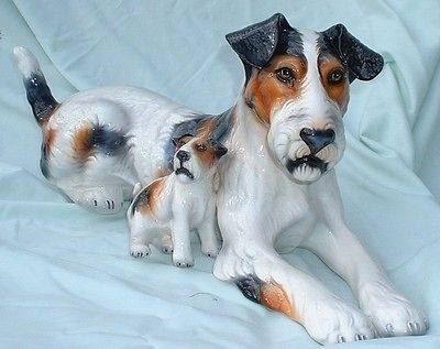 RARE RONZAN HUGE FOX TERRIER JACK RUSSELL 20 MOM W PUP