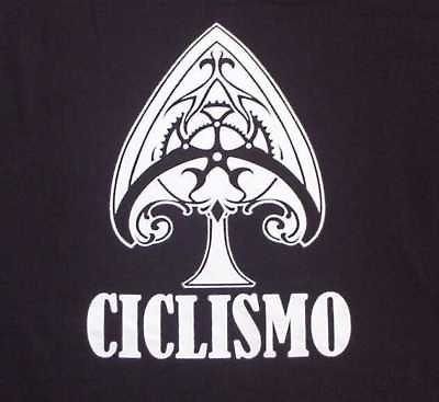 ciclismo spades black t shirt m brand new tee time