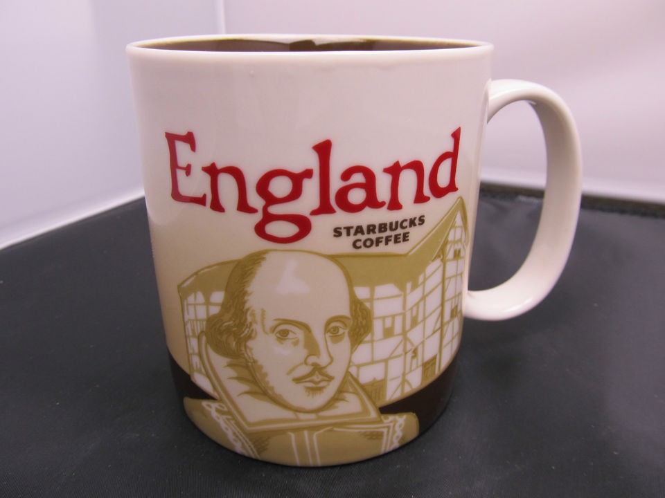 NWT 2010 Starbucks ENGLAND Shakespeare Global Icon Series Coffee Tea 