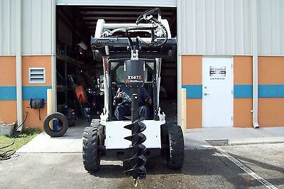 Skid Steer Auger Pkg,All Gear Drive,Only Requires 10GPM,w/ 24 Auger 