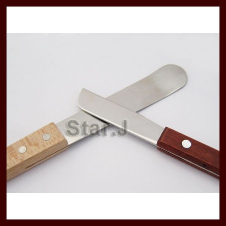 pcs Dental Lab Metal Blade Wooden Handle Spatula Instrument 