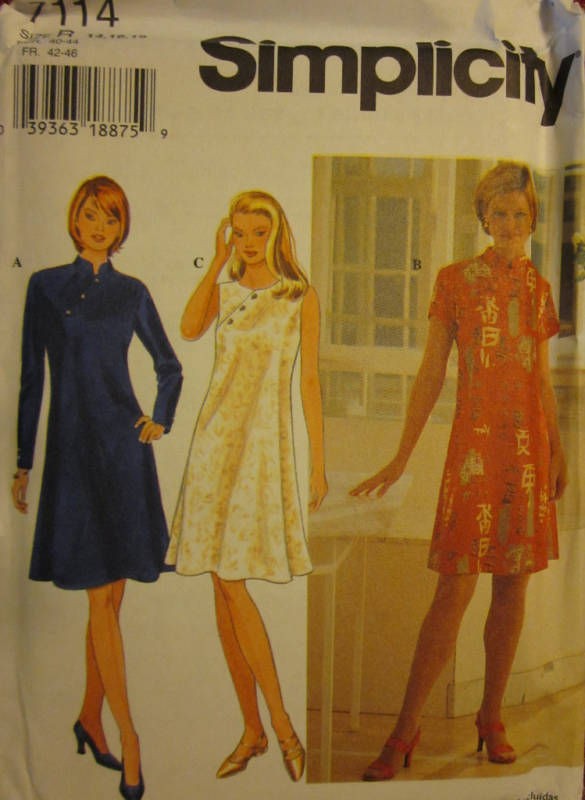 uncut simplicity pattern misses dress 7114 sewing oop more options