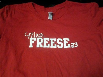 Mrs. Freese St. Louis Cardinals Womens Bella Babydoll Tshirt SMALL