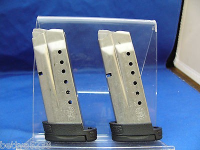 TWO Smith & Wesson S&W M&P Shield Magazine Mag 8rd 9mm 9x19 Extended