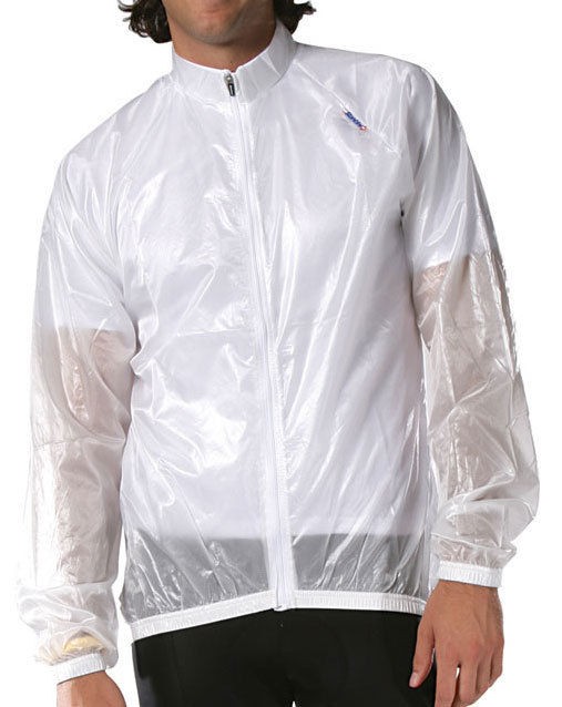 Santini 365 Transparent Plain Zip Race Cycling Jacket / Cape SP33275 