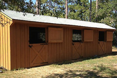 Beautiful Horse Barn 10 x 36   Three 10X12 Stalls