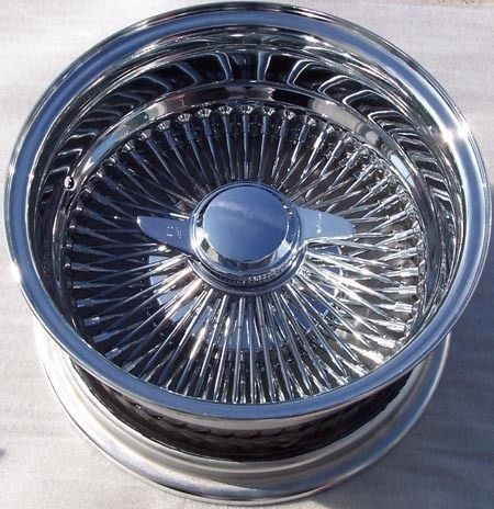 14 100 spoke all chrome wire wheels 14x7 deep dish