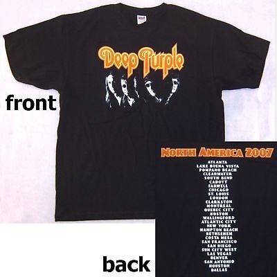 DEEP PURPLE BAND PIC 2007 US CDN TOUR T SHIRT 2XL NEW