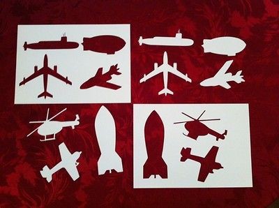 Aircraft Stencils & Templates Ideal for Art or Cake Decorating Plane 