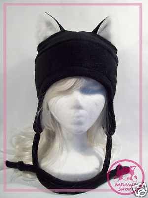 black cat hat fleece ears cosplay wolf anime new cute  19 