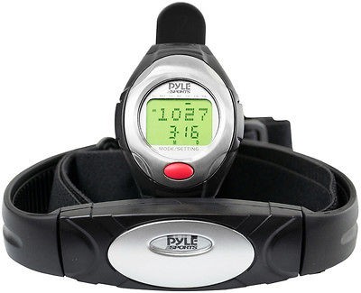   PHRM40 One Button Heart Rate Monitor Sports Watch w/ Transmitter Belt