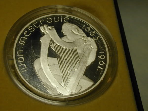 ireland ivan mestrovic proof set 2007 15euro 150kuna from ireland