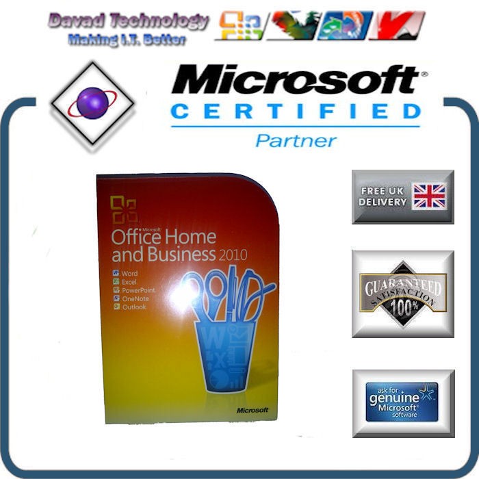 NEW Microsoft Office 2010 Home and Business 2 PCs, FREE Upgrade to 