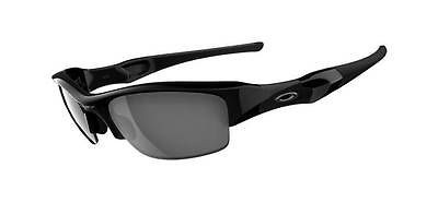 New Oakley Flak Jacket 03 881 Jet Black Frame / Black Iridium Lens 