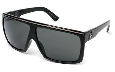 dragon fame sunglasses jet frame grey lens 