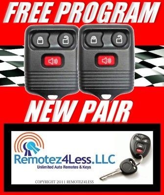 PAIR * 2 BRAND NEW FORD REMOTE KEY KEYLESS ENTRY TRANSMITTER FOB 