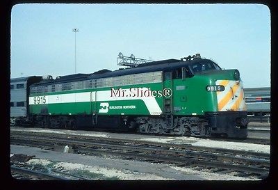 original slide bn burlington northern e9a 9915 in 1979 time