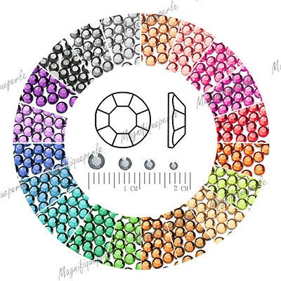 1000pcs Acrylic faceted Rhinestone round Flatback 20 Colors beads FREE 