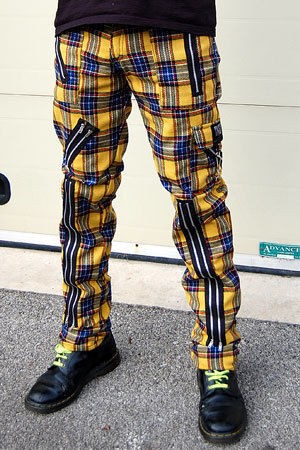 tiger of london yellow tartan bondage pants punk more options