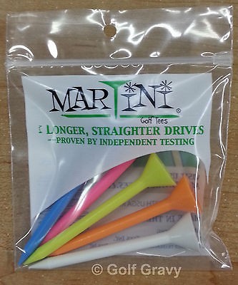 martini golf tees 1 pack of 5 assorted color tees