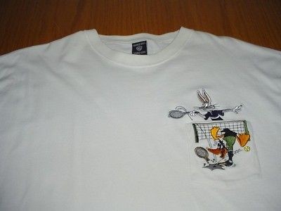 bugs bunny daffy duck tennis t shirt mens xl