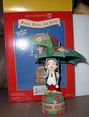 NEW DEPARTMENT 56 RAIN RAIN GO AWAY VERNON GRANT COVERED BOX VERY CUTE