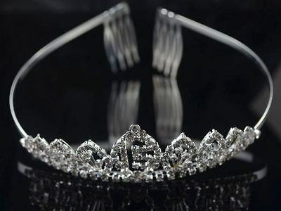 Party Pageant Crystal Rhinestone QUINCEANERA 15 TIARA HEADBAND CROWN 